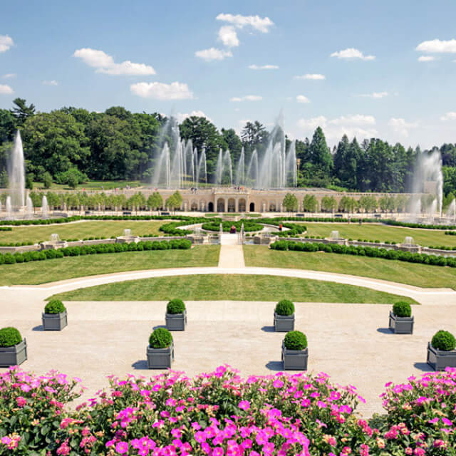 Main Fountain Garden at Longwood Gardens in Kennett Square, Pennsylvania