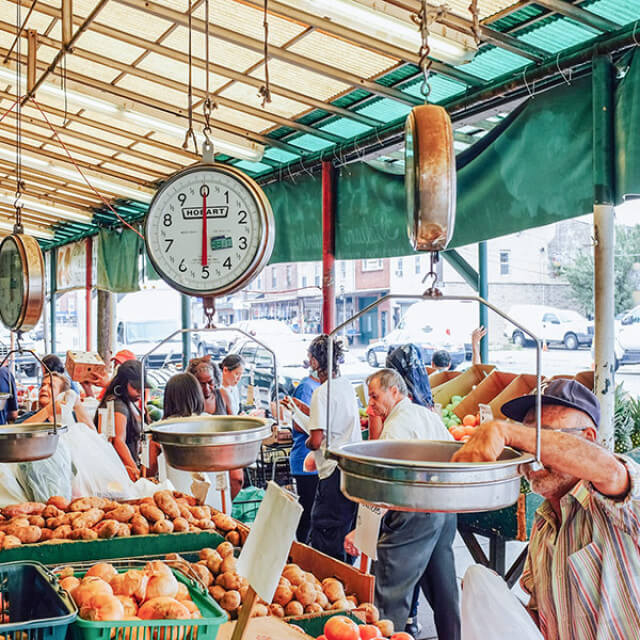 The Italian Market on Ninth Street in Philadelphia, Pennsylvania