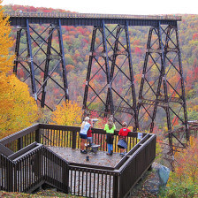 Kinzua Sky Walk at Kinzua Bridge State Park in Mount Jewett, PennsylvaniaKinzua Sky Walk at Kinzua Bridge State Park in Mount Jewett, Pennsylvania