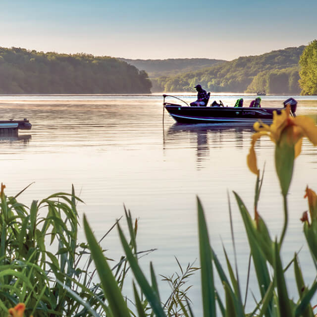 Fishing on Lake Arthur in Butler County, Pennsylvania