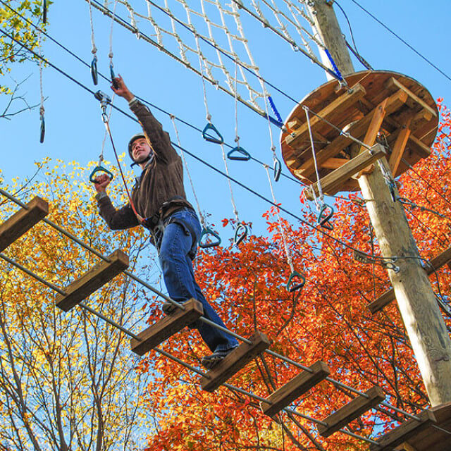 Summit Adventure Park at Blue Mountain Resort in Palmerton in Lehigh Valley, Pennsylvania