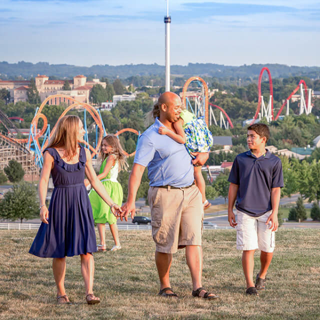 Hersheypark in the background in Hershey, Pennsylvania