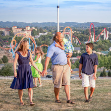 Hersheypark in the background in Hershey, Pennsylvania
