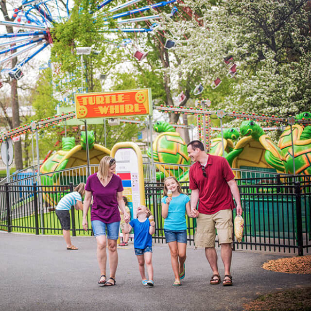 Turtle Whirl attraction at Dutch Wonderland in Lancaster, Pennsylvania